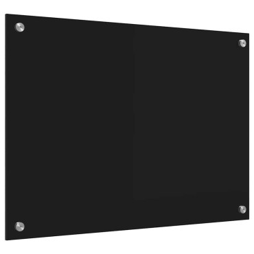 vidaXL Πλάτη κουζίνας Μαύρο 70 x 50 cm σκληρυμένο γυαλί