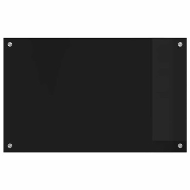 vidaXL Πλάτη κουζίνας Μαύρο 80 x 50 cm σκληρυμένο γυαλί