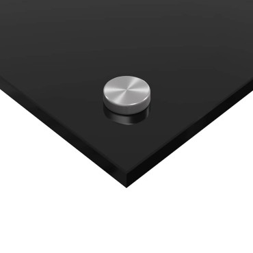 vidaXL Πλάτη κουζίνας Μαύρο 80 x 50 cm σκληρυμένο γυαλί