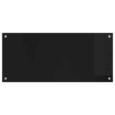 vidaXL Πλάτη κουζίνας Μαύρο 90 x 40 cm σκληρυμένο γυαλί