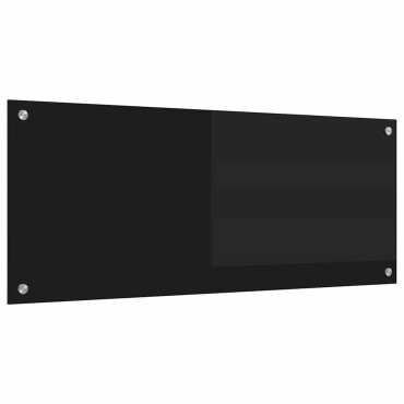 vidaXL Πλάτη κουζίνας Μαύρο 100 x 40 cm σκληρυμένο γυαλί