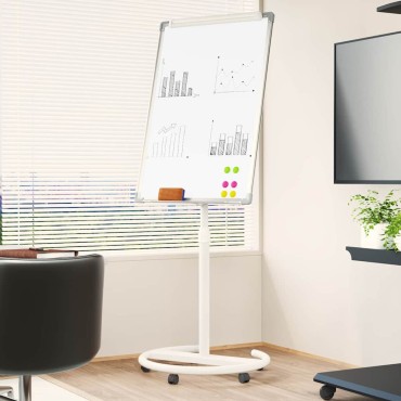 vidaXL Μαγνητικός λευκός πίνακας Γκρι και Λευκό 62 x 62,5 x 197 εκ.