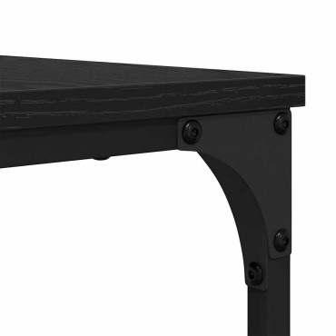 vidaXL Τραπεζάκι σαλονιού 2 τεμ. Μαύρη Οξυά 80x80x35cm
