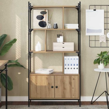 vidaXL Βιβλιοθήκη 6 επιπέδων 76,5x30x154,5cm Επεξεργασμένο Ξύλο 1 τεμ.