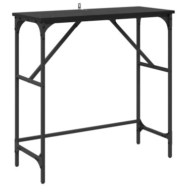 vidaXL Τραπέζι κονσόλας Μαύρη Οξυά 75x32x75cm Επεξεργασμένο Ξύλο 1 τεμ.