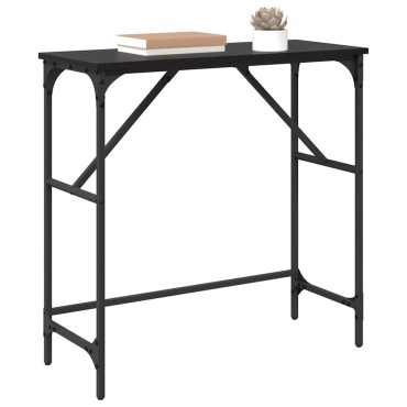 vidaXL Τραπέζι κονσόλας Μαύρη Οξυά 75x32x75cm Επεξεργασμένο Ξύλο 1 τεμ.