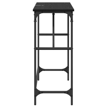 vidaXL Τραπέζι κονσόλας Μαύρη Οξυά 75x32x75cm Επεξεργασμένο Ξύλο 1 τεμ.