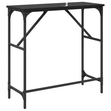 vidaXL Τραπέζι κονσόλας Μαύρη Οξυά 75x32x75cm Επεξεργασμένο Ξύλο 1 τεμ.