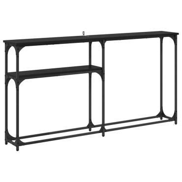 vidaXL ΤραπέζιΚονσόλας Μαύρη Οξυά 146x22.5x75cm 1 τεμ.