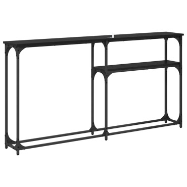 vidaXL ΤραπέζιΚονσόλας Μαύρη Οξυά 146x22.5x75cm 1 τεμ.