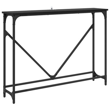 vidaXL Τραπέζι κονσόλας Μαύρη Οξυά 102x23x75cm Επεξεργασμένο Ξύλο 1 τεμ.