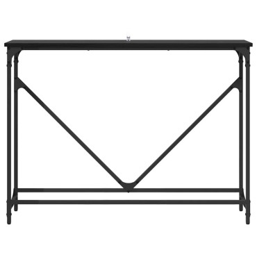 vidaXL Τραπέζι κονσόλας Μαύρη Οξυά 102x23x75cm Επεξεργασμένο Ξύλο 1 τεμ.