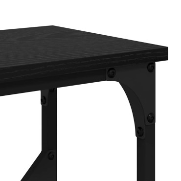 vidaXL Τραπέζι κονσόλας Μαύρη Οξυά 102x23x75cm Επεξεργασμένο Ξύλο 1 τεμ.