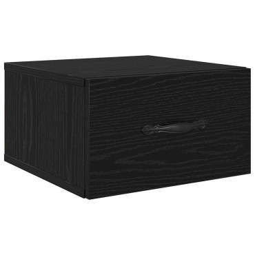 vidaXL Κομοδίνο Μαύρη δρυς 35x35x20cm Επεξεργασμένο Ξύλο 1 τεμ.