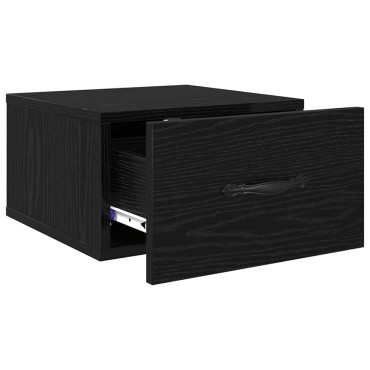 vidaXL Κομοδίνο Μαύρη δρυς 35x35x20cm Επεξεργασμένο Ξύλο 1 τεμ.