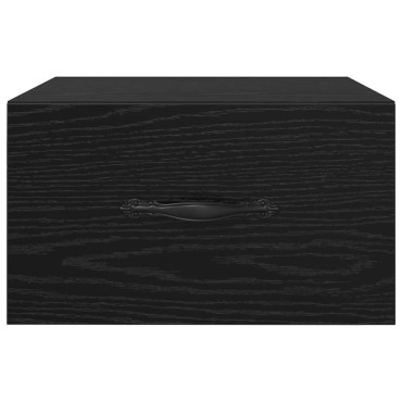 vidaXL Κομοδίνο Μαύρη δρυς 35x35x20cm Επεξεργασμένο Ξύλο 1 τεμ.