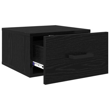 vidaXL Κομοδίνο Μαύρη δρυς 35x35x20cm Επεξεργασμένο Ξύλο 1 τεμ.