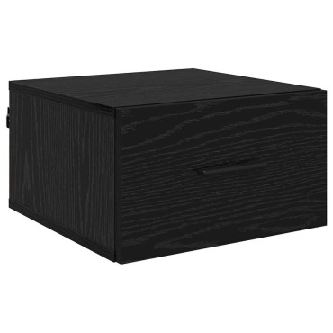 vidaXL Κομοδίνο Μαύρη δρυς 35x35x20cm Επεξεργασμένο Ξύλο 1 τεμ.
