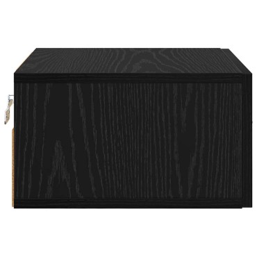 vidaXL Κομοδίνο Μαύρη δρυς 35x35x20cm Επεξεργασμένο Ξύλο 1 τεμ.