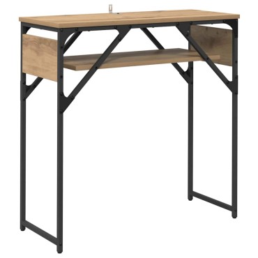 vidaXL ΤραπέζιΚονσόλας Artisan Oak Επεξεργασμένο Ξύλο 75x30x75cm 1 τεμ.