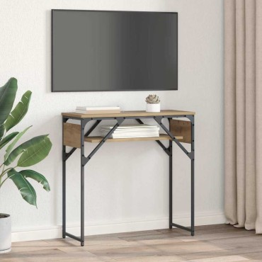 vidaXL ΤραπέζιΚονσόλας Artisan Oak Επεξεργασμένο Ξύλο 75x30x75cm 1 τεμ.