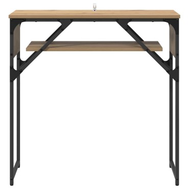 vidaXL ΤραπέζιΚονσόλας Artisan Oak Επεξεργασμένο Ξύλο 75x30x75cm 1 τεμ.