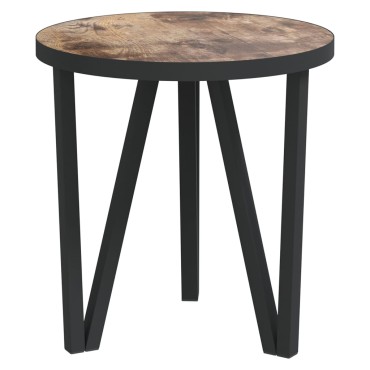 vidaXL Τραπεζάκι Μαύρο / Κίτρινο από MDF 35x34cm 1 τεμ.