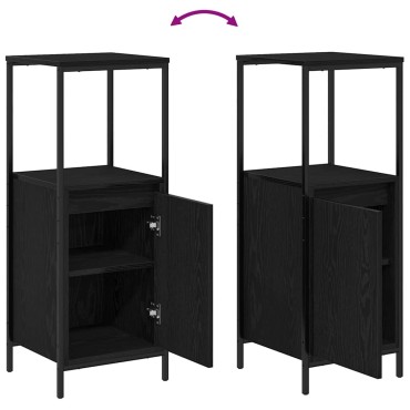 vidaXL Σετ Επίπλων Μπάνιου 3 τεμ. Μαύρη Οξυά 90x34,5x60 εκ