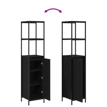 vidaXL Σετ Επίπλων Μπάνιου 3 τεμ. Μαύρη Οξυά 90x34,5x60 εκ