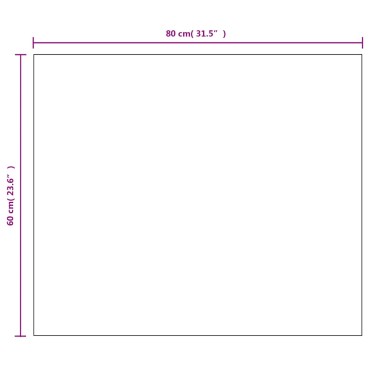 vidaXL Καθρέφτης 80 x 60 εκ. Γυάλινος Χωρίς Πλαίσιο
