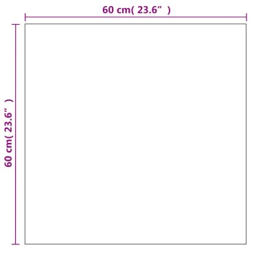 vidaXL Καθρέφτης Τοίχου Τετράγωνος 60 x 60 εκ. Γυάλινος