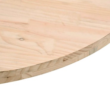 vidaXL Επιφάνεια Τραπεζιού Στρογγυλή 80x3cm από Μασίφ Ξύλο Πεύκου 1 τεμ.