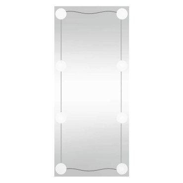 vidaXL Καθρέφτης Τοίχου με LED Ορθογώνιος 30x80 εκ. Γυάλινος