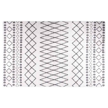 vidaXL Χαλί Πλενόμενο Μαύρο / Λευκό 80x150cm