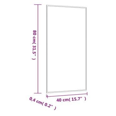 vidaXL Καθρέφτης Επιτοίχιος Ορθογώνιος 40 x 80 εκ.