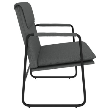 vidaXL Πάγκος Σκούρο Γκρι 100x64x80cm Υφασμάτινος 1 τεμ.