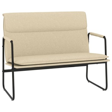 vidaXL Πάγκος Κρεμ 100x64x80cm Υφασμάτινος 1 τεμ.