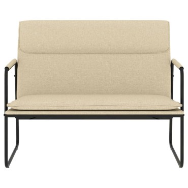 vidaXL Πάγκος Κρεμ 100x64x80cm Υφασμάτινος 1 τεμ.