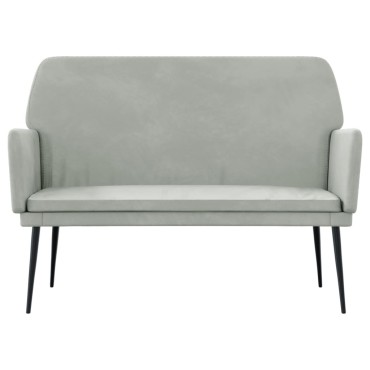 vidaXL Πάγκος Ανοιχτό Γκρι 108x79x79cm Βελούδινος 1 τεμ.
