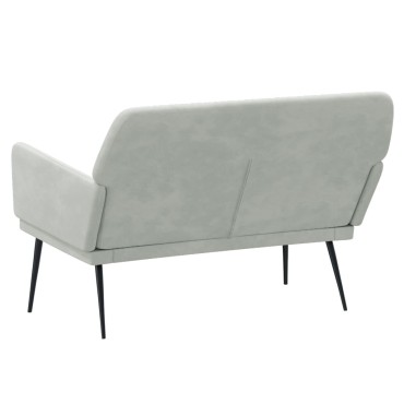 vidaXL Πάγκος Ανοιχτό Γκρι 108x79x79cm Βελούδινος 1 τεμ.