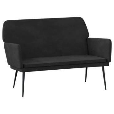 vidaXL Πάγκος Μαύρος 108x79x79cm Βελούδινος 1 τεμ.