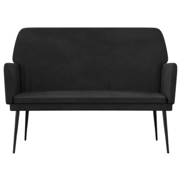 vidaXL Πάγκος Μαύρος 108x79x79cm Βελούδινος 1 τεμ.