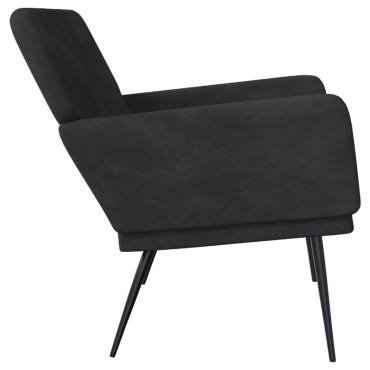 vidaXL Πάγκος Μαύρος 108x79x79cm Βελούδινος 1 τεμ.
