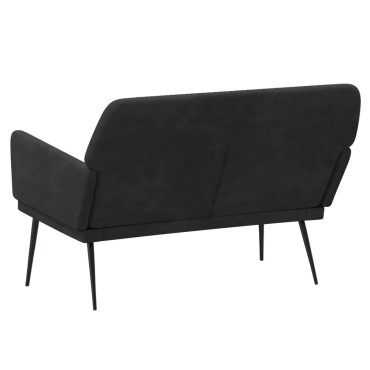 vidaXL Πάγκος Μαύρος 108x79x79cm Βελούδινος 1 τεμ.