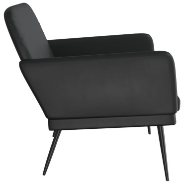 vidaXL Πάγκος Μαύρος 107x80x81cm από Συνθετικό Δέρμα 1 τεμ.