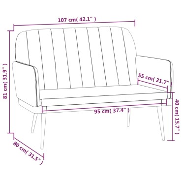vidaXL Πάγκος Μαύρος 107x80x81cm από Συνθετικό Δέρμα 1 τεμ.