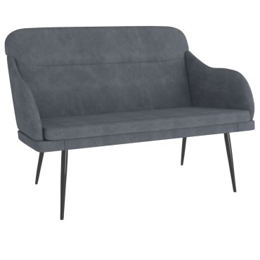 vidaXL Πάγκος Σκούρο Γκρι 110x76x80cm Βελούδινος 1 τεμ.