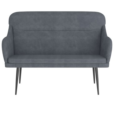 vidaXL Πάγκος Σκούρο Γκρι 110x76x80cm Βελούδινος 1 τεμ.