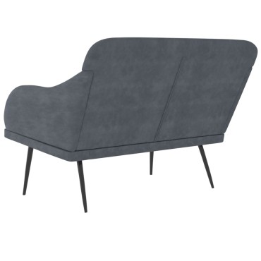 vidaXL Πάγκος Σκούρο Γκρι 110x76x80cm Βελούδινος 1 τεμ.