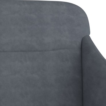 vidaXL Πάγκος Σκούρο Γκρι 110x76x80cm Βελούδινος 1 τεμ.